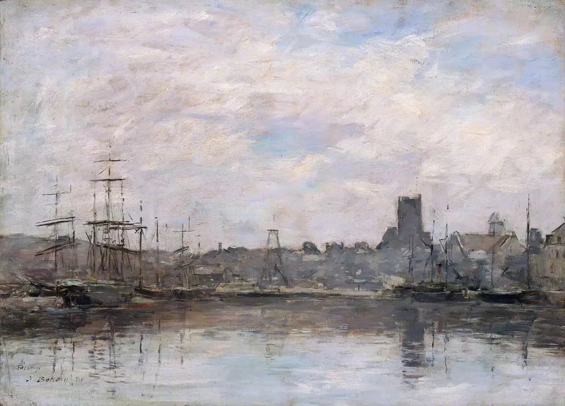 Wrzesniowy poranek: Port w Fécamp - Eugène Boudin