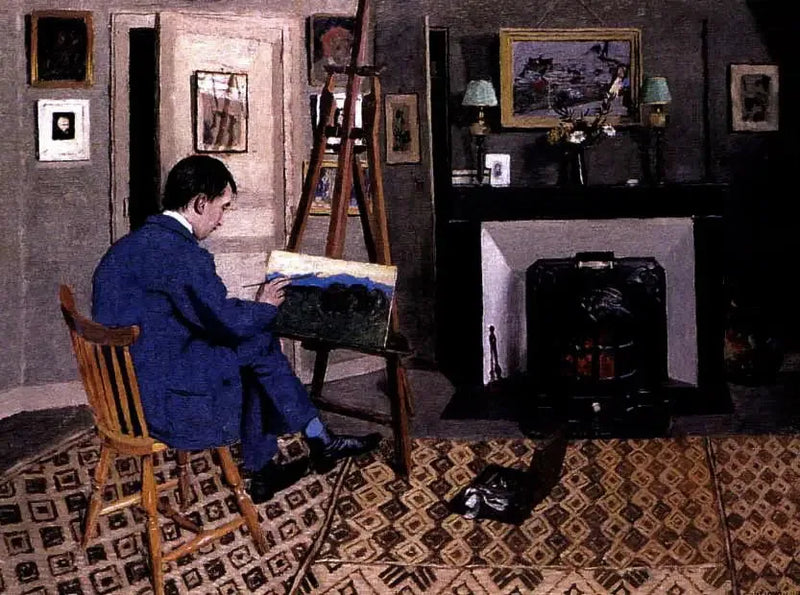 Max Rodriguez-Henriques w pracowni Félixa Vallottona, zięcia - Félix Vallotton