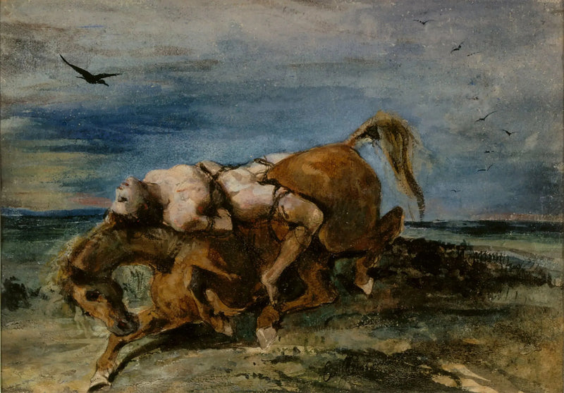 Mazeppa na umierającym koniu - Eugène Delacroix