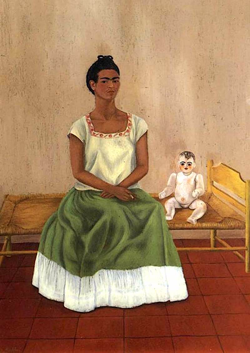 Moi et ma poupée - Frida Kahlo image 1 reproduction de peinture à l’huile
