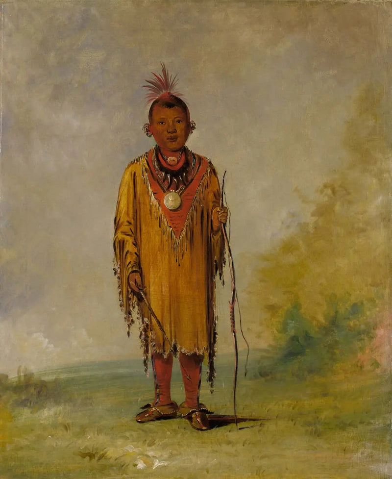 Me-sóu-wahk, sierść jelenia, ulubiony syn Kee-o-kúk - George Catlin