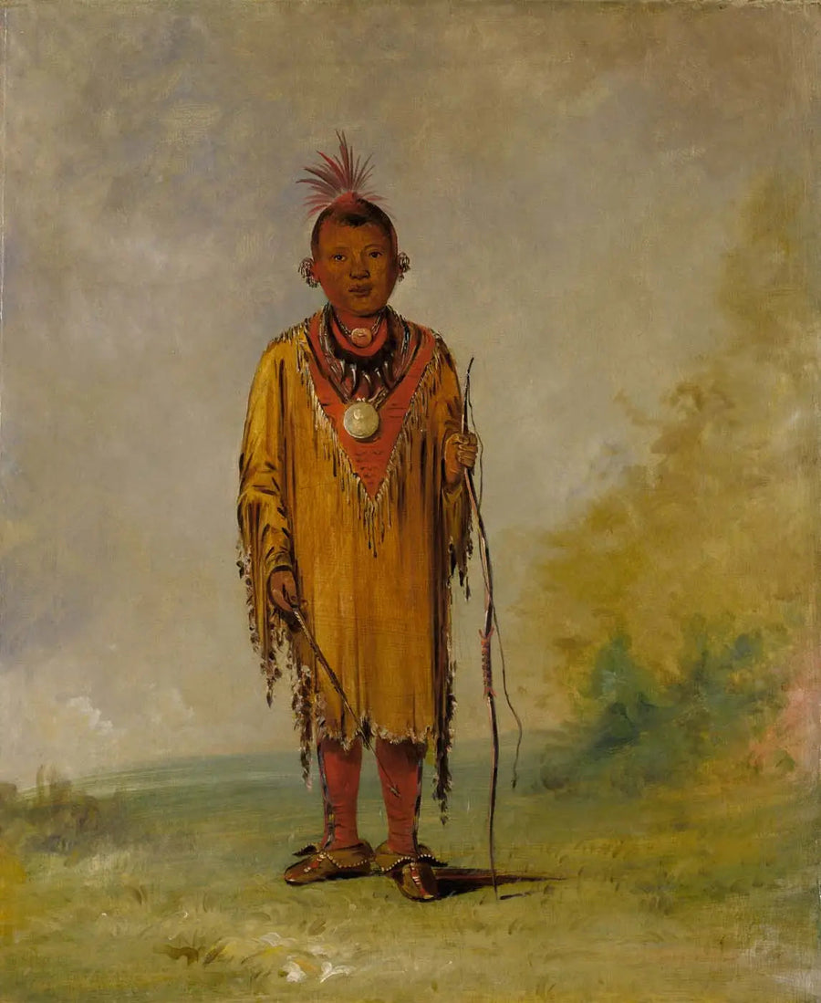 Me-sóu-wahk, sierść jelenia, ulubiony syn Kee-o-kúk - George Catlin