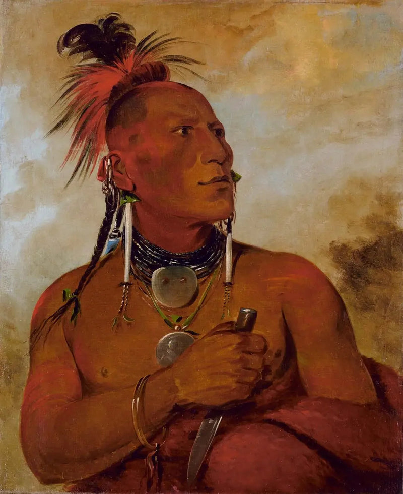 Meach-o-shín-gaw, mały biały niedźwiadek, dzielny i wyrafinowany - George Catlin