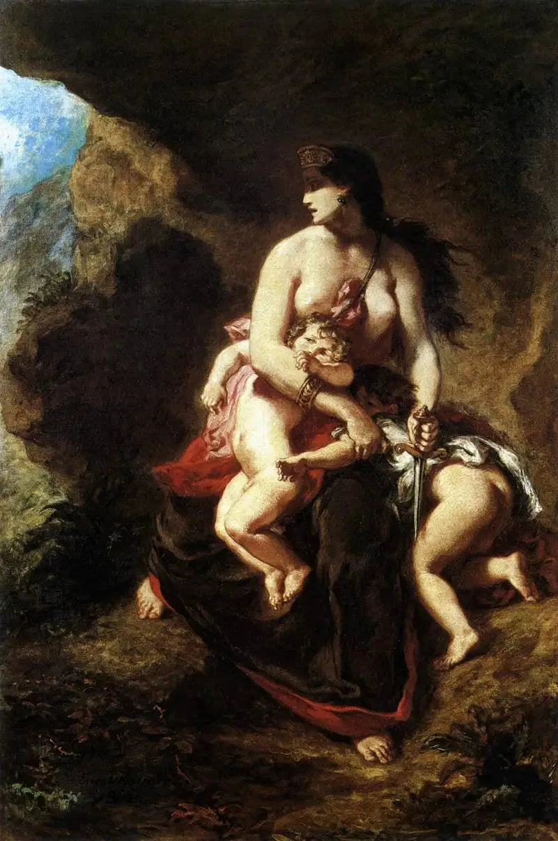 Furiozna Medea - Eugène Delacroix