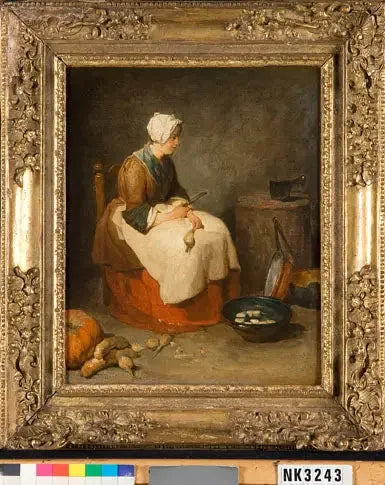 Meisje in keuken - Jean Siméon Chardin image 1 reproduction artisanale de tableau