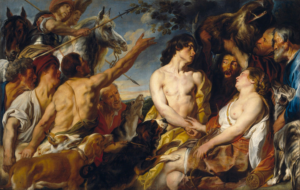Méléagre et Atalante - Jacob Jordaens image 1 tableau peint à l’huile sur toile