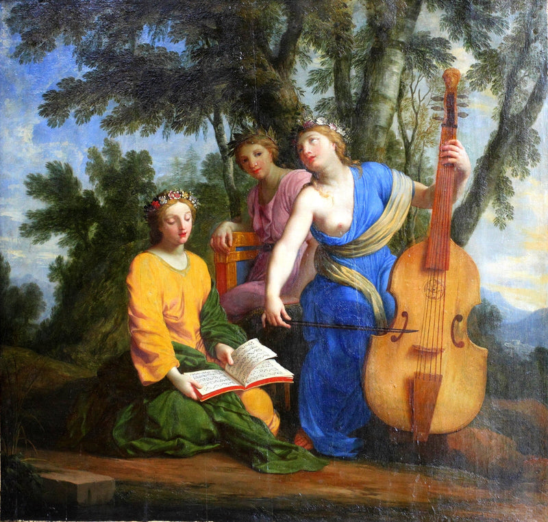 Melpomene, Erato i Polimnia - Eustache Le Sueur