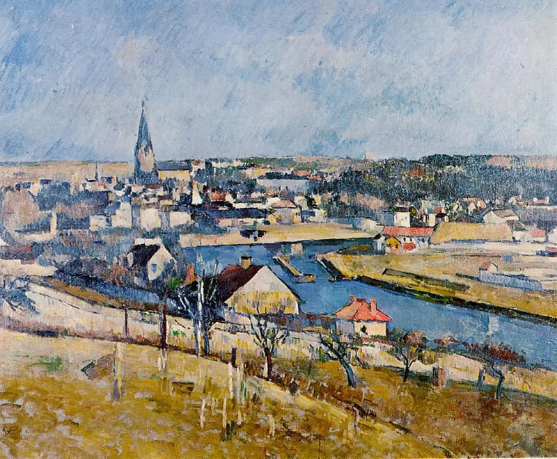 Melun widziany z Le Mée-sur-Seine - Paul Cézanne