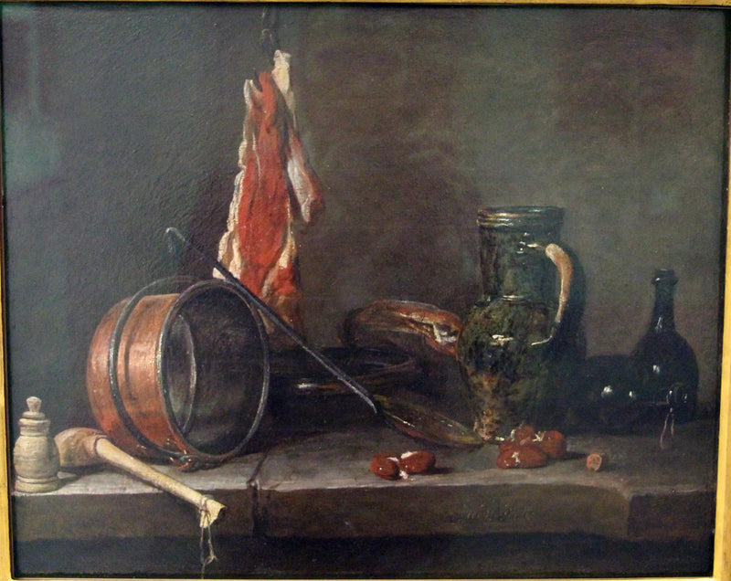 Menu tłuszczów i Naczynia kuchenne - Jean Simeón Chardin