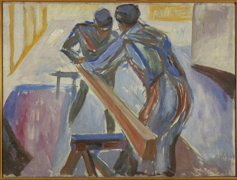 Stolarze w warsztacie - Edvard Munch
