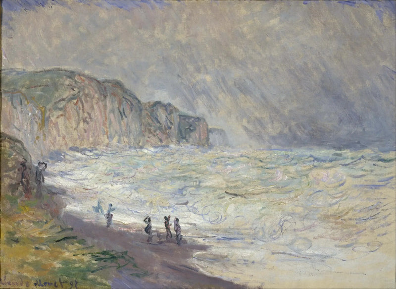 Wzburzone morze w Pourville - Claude Monet