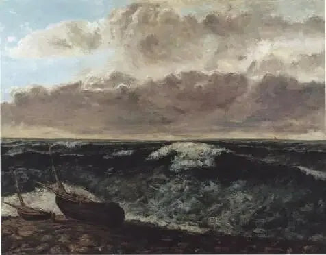 Wzburzone morze - Gustave Courbet