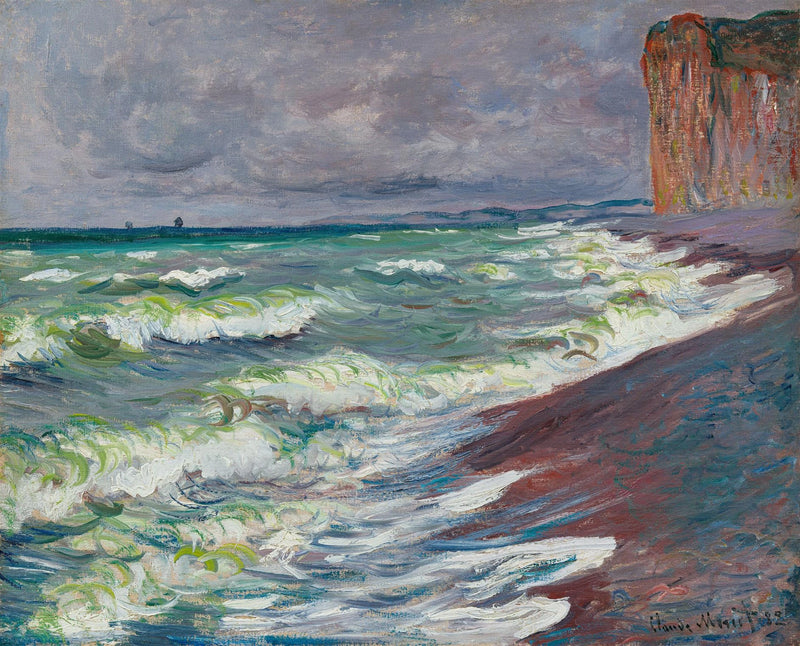 Wzburzone morze w Pourville - Claude Monet
