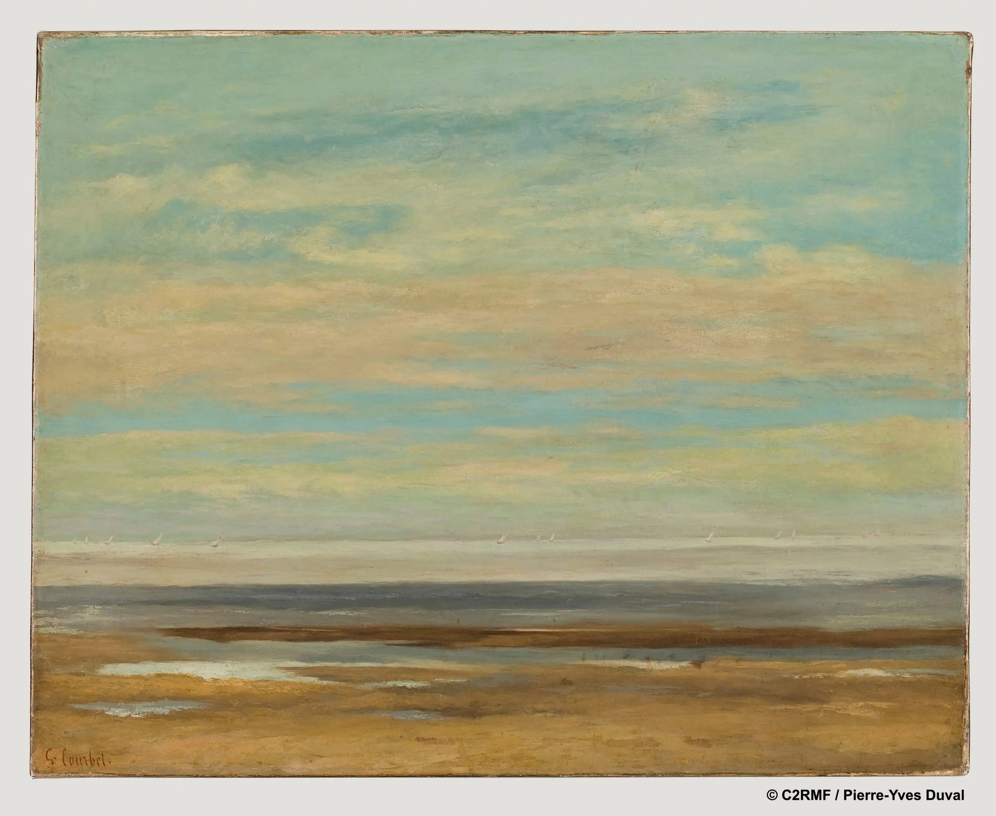 Mer calme à Palavas - Gustave Courbet image 1 tableau peint à l’huile sur toile