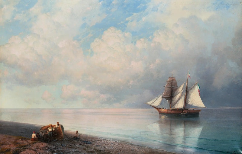 Spokojny morze na początku wieczoru - Ivan Aïvazovski