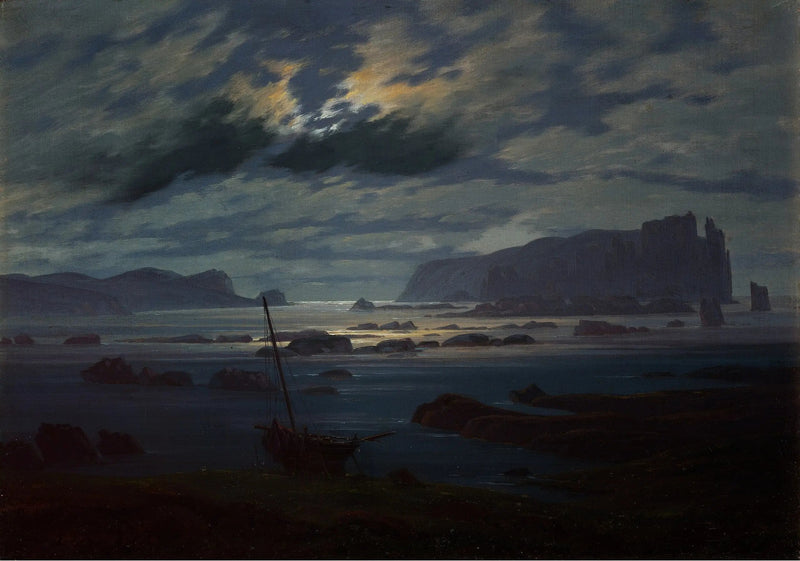 Morze Północne w blasku księżyca - Caspar David Friedrich