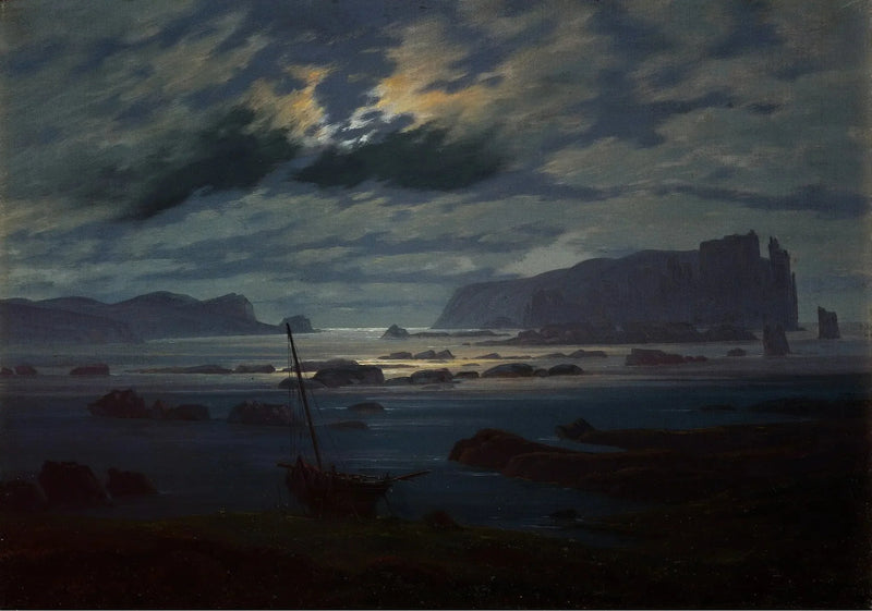 Morze Północne w blasku księżyca - Caspar David Friedrich