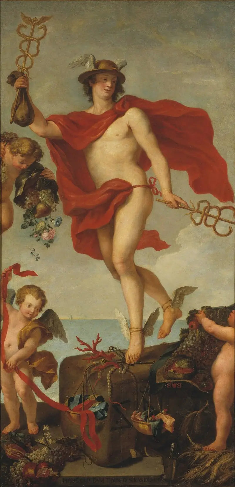 Merkury z Antwerp. Fragment większego obrazu. - Peter Paul Rubens
