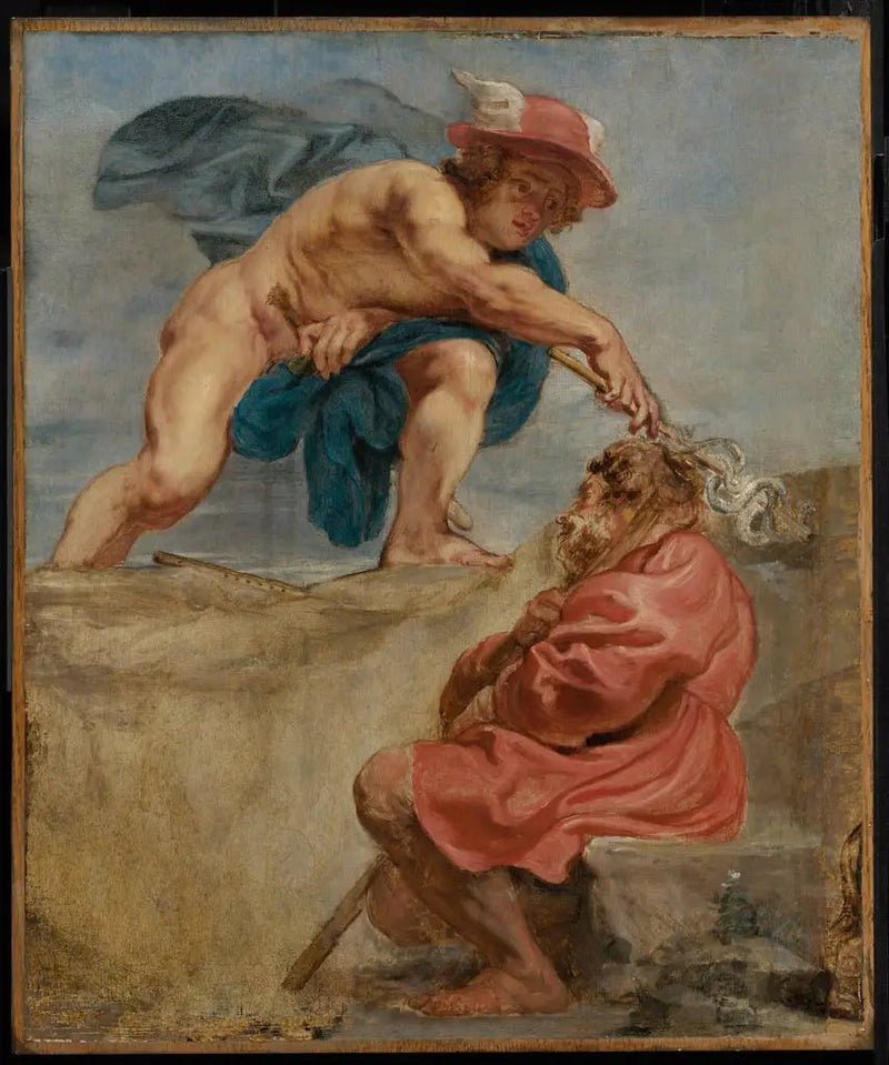 Merkury i śpiący pasterz - Peter Paul Rubens