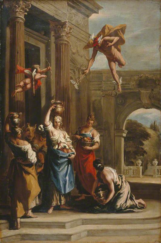 Merkury, Herse i Aglauros - Sebastiano Ricci