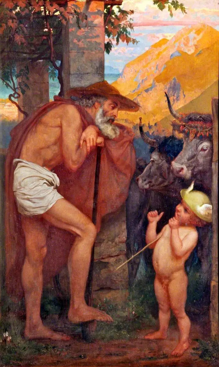 Merkury kradnie bydło bogów - Edward Poynter