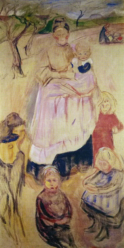 Matka z Dziećmi, Turyngia - Edvard Munch