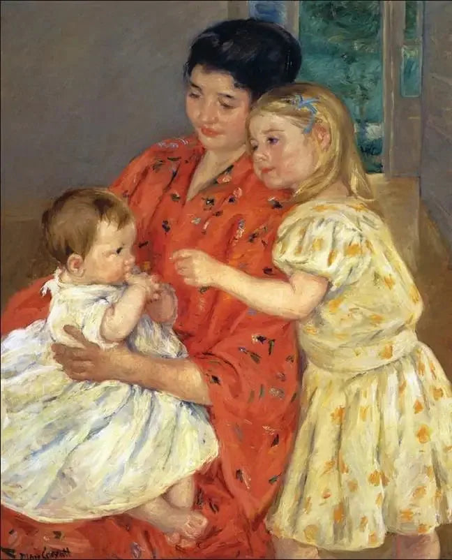 Matka z dwójką dzieci - 1901 - Mary Cassatt