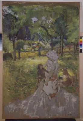 Matka i Dziecko w Ogrodzie (Poranek w Sadzie) - Édouard Vuillard