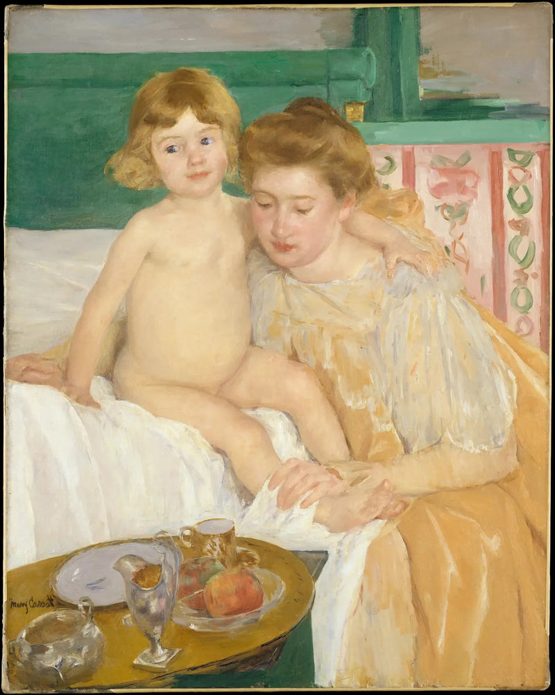 Matka i dziecko (niemowlę wstające z drzemki) - Mary Cassatt
