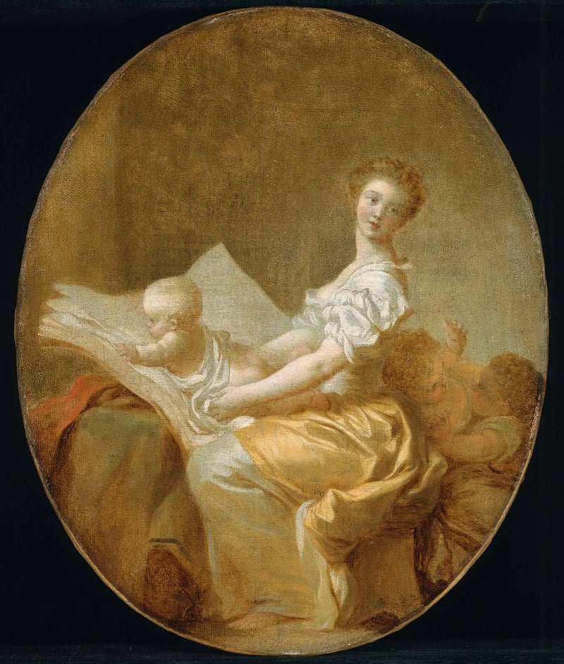Matka i dziecko - Jean-Honoré Fragonard