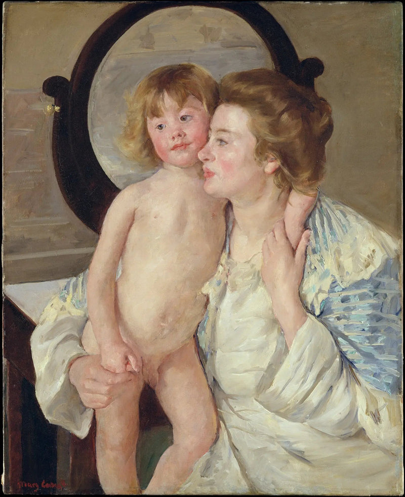 Matka i Dziecko (Owalne lustro) - Mary Cassatt