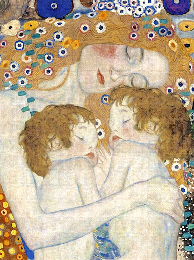 👩‍👧‍👦 Matka i dzieci light (Szczegół z Les Trois Âges de la Femme) – Gustav Klimt (1905)