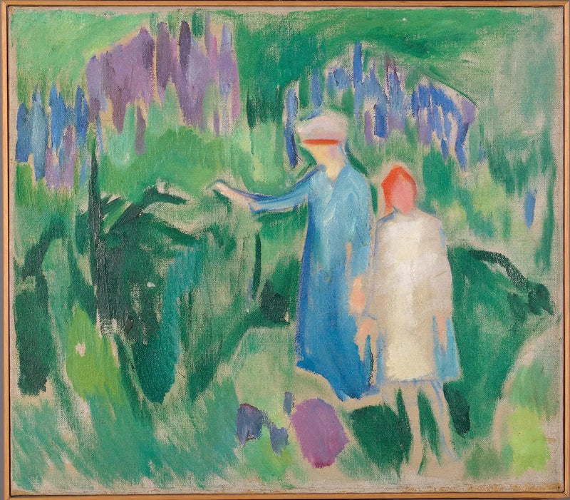 Matka i Córka w ogrodzie - Edvard Munch