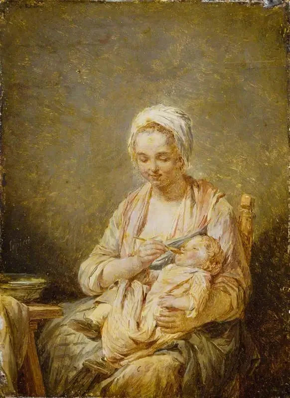 Matka karmiąca swoje dziecko - Nicolas-Bernard Lépicié