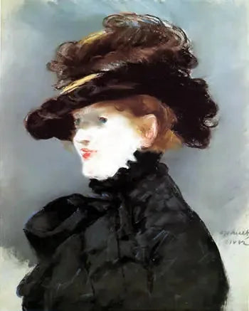 Méry Laurent w czarnym kapeluszu - Édouard Manet