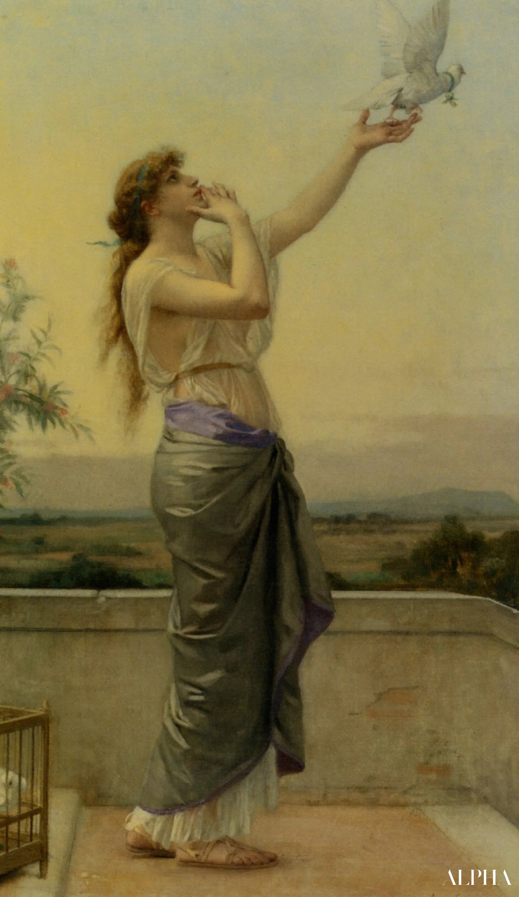 Reproduction du tableau « Messager de l'amour - Alexandre Cabanel » par Alpha Reproduction en peinture à l’huile
