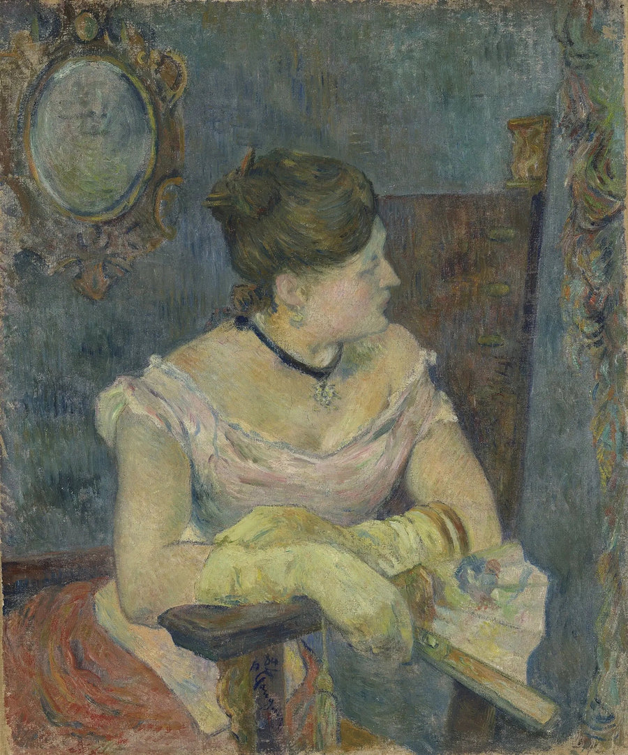 Mette Gauguin w wieczorowej sukni - Paul Gauguin