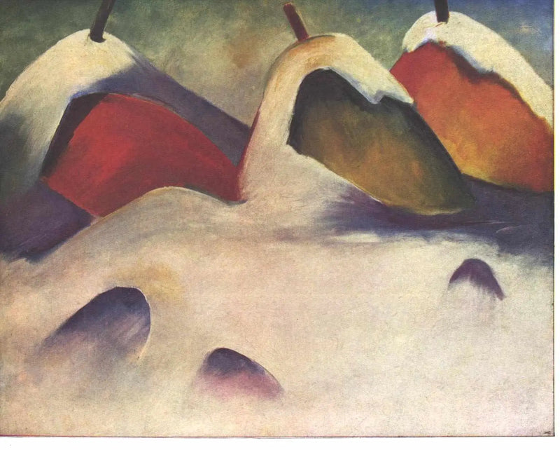 Stogi siana w śniegu - Franz Marc