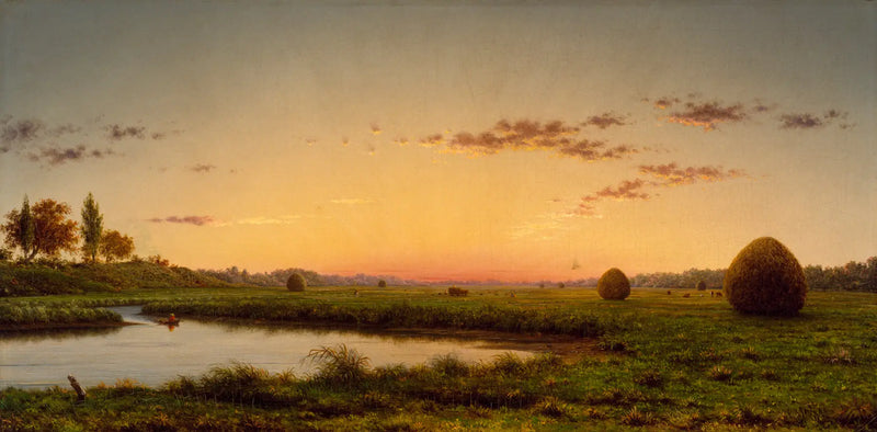 Słoma na bagnach w Newburyport - Martin Johnson Heade