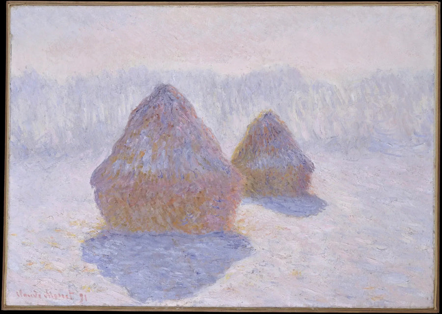 Stogi siana, efekt zimy - Claude Monet