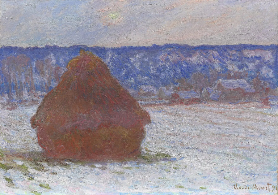 Stogi siana, efekt śniegu - Claude Monet