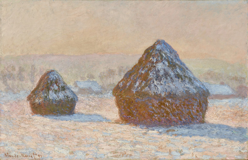 Szlifierki, efekt śniegu, rano W1276 - Claude Monet