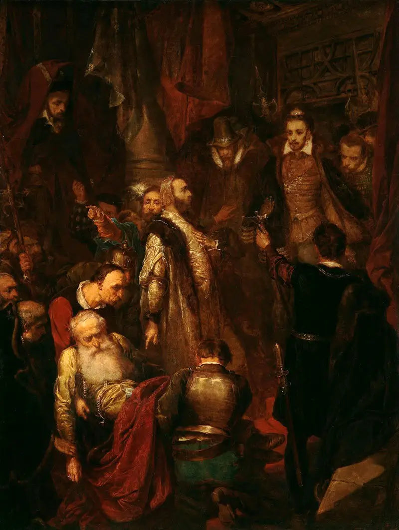 Morderstwo Wapowskiego podczas koronacji Henryka Walezego autorstwa Jana Matejki - Jan Matejko