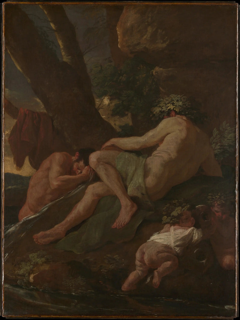 Midas myjący się w Paktolu - Nicolas Poussin