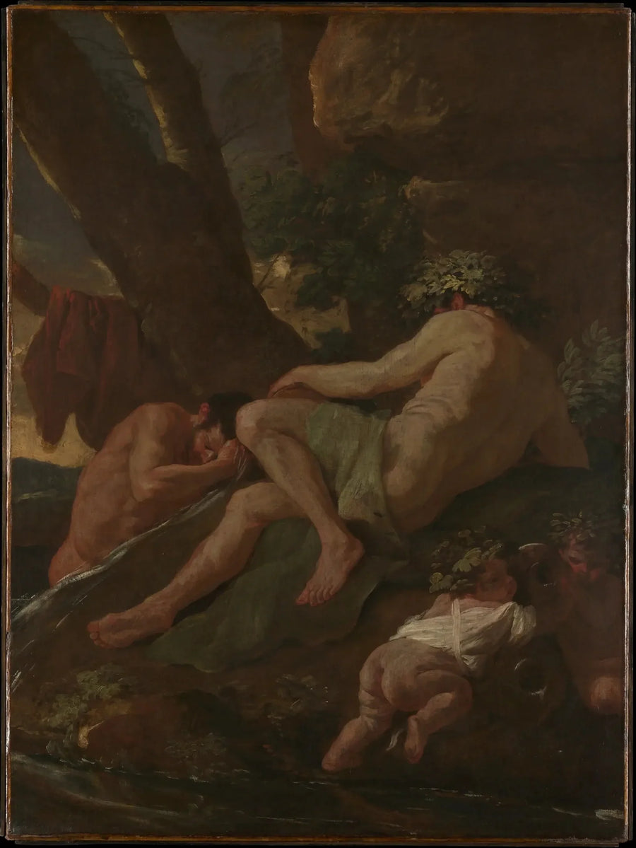 Midas myjący się w Paktolu - Nicolas Poussin