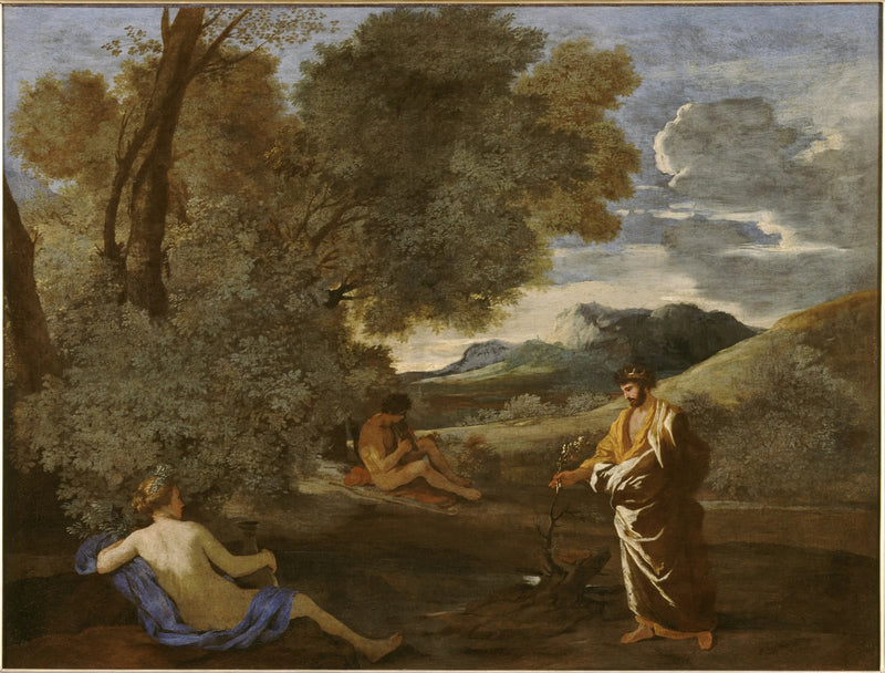 Midas przemieniający węzeł lub gałązkę dębu - Nicolas Poussin