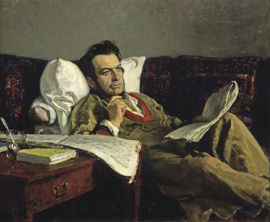 Michał Iwanowicz Glinka podczas komponowania opery „Rusłan i Ludmiła” - Ilya Repin