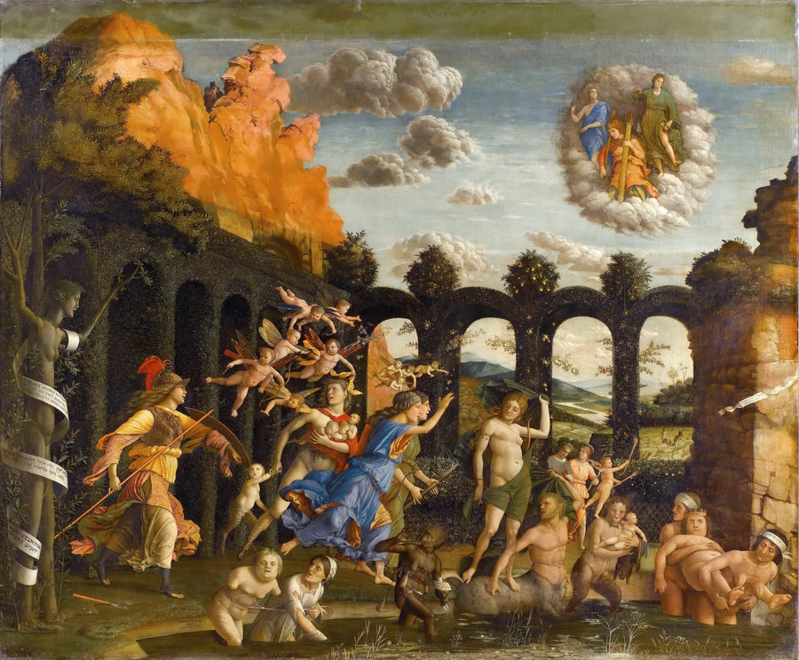 Minerwa wypędzająca Wady z ogrodu Cnoty - Andrea Mantegna