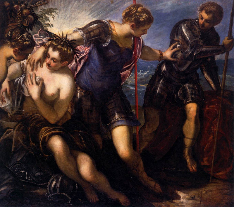 Minerwa odsuwa Marsa od Pokoju i Dobrobytu - Jacopo Tintoretto