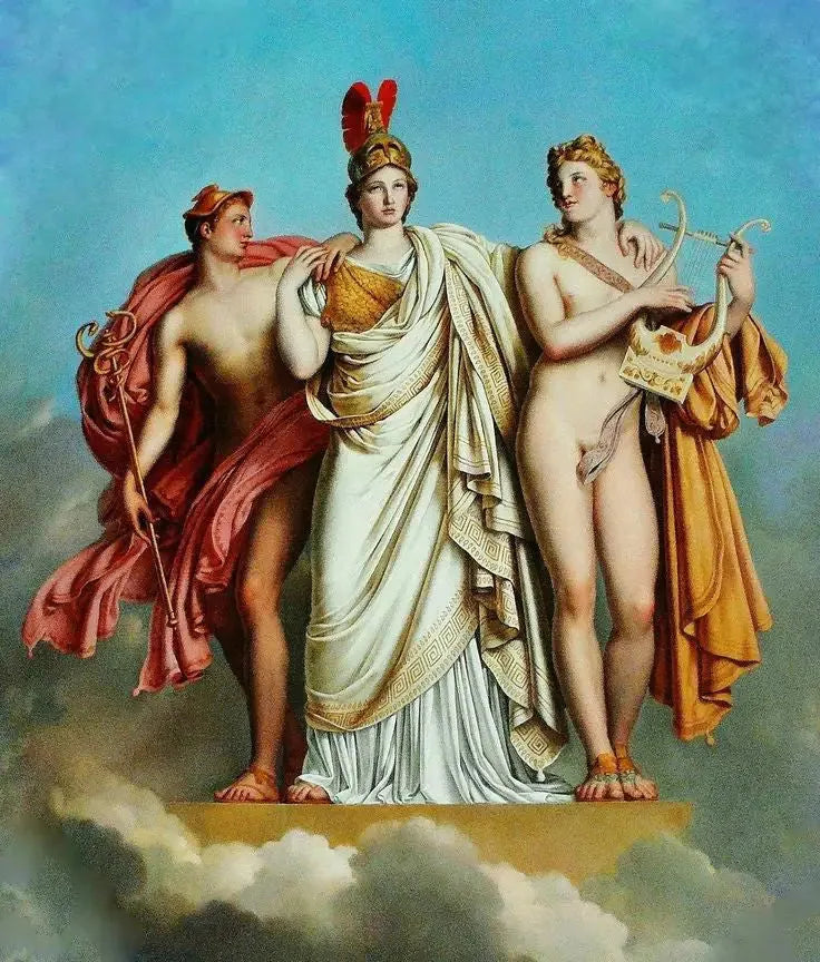 Minerwa między Apollinem a Merkurym - Anne-Louis Girodet